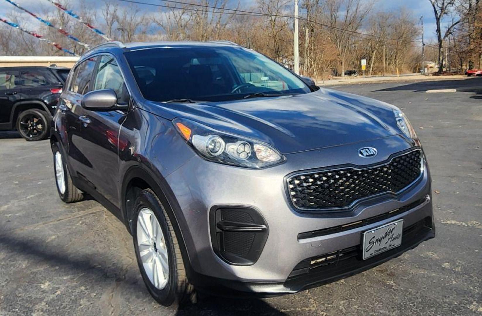 2017 GRAY KIA SPORTAGE LX - FWD (KNDPM3AC2H7) with an 2.4L engine, Automatic transmission, located at 101 S. Halleck St., DeMotte, 46310, (219) 987-2922, 41.202343, -87.198189 - Photo#1