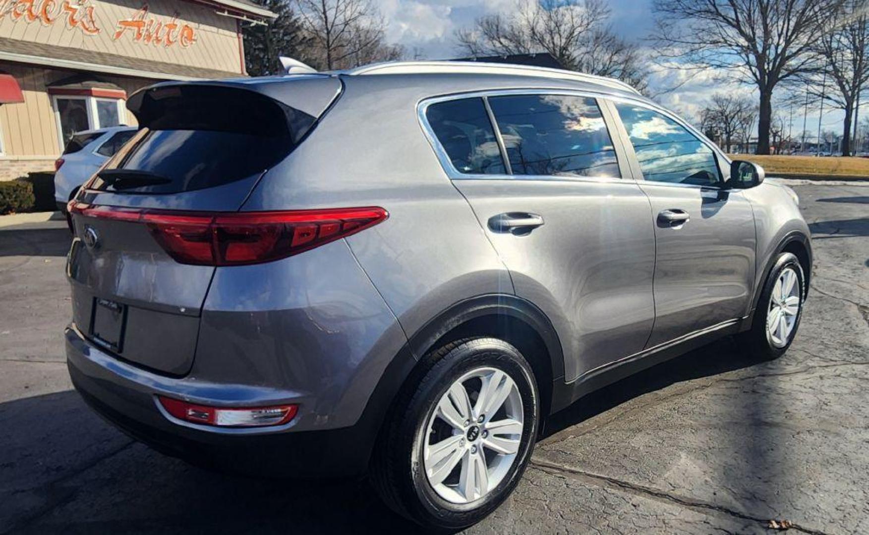2017 GRAY KIA SPORTAGE LX - FWD (KNDPM3AC2H7) with an 2.4L engine, Automatic transmission, located at 101 S. Halleck St., DeMotte, 46310, (219) 987-2922, 41.202343, -87.198189 - Photo#2