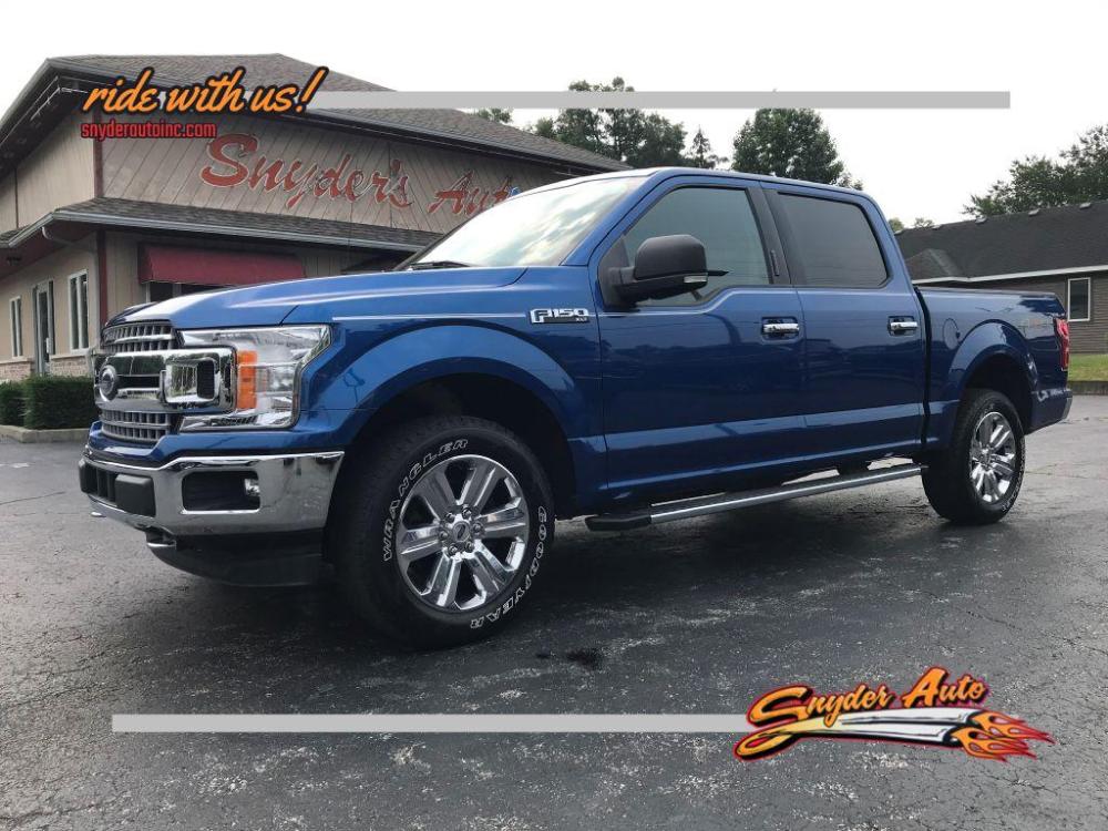 2018 BLUE FORD F150 SUPERCREW (1FTEW1EP9JF) with an 2.7L engine, Automatic transmission, located at 101 S. Halleck St., DeMotte, 46310, (219) 987-2922, 41.202343, -87.198189 - Photo #0