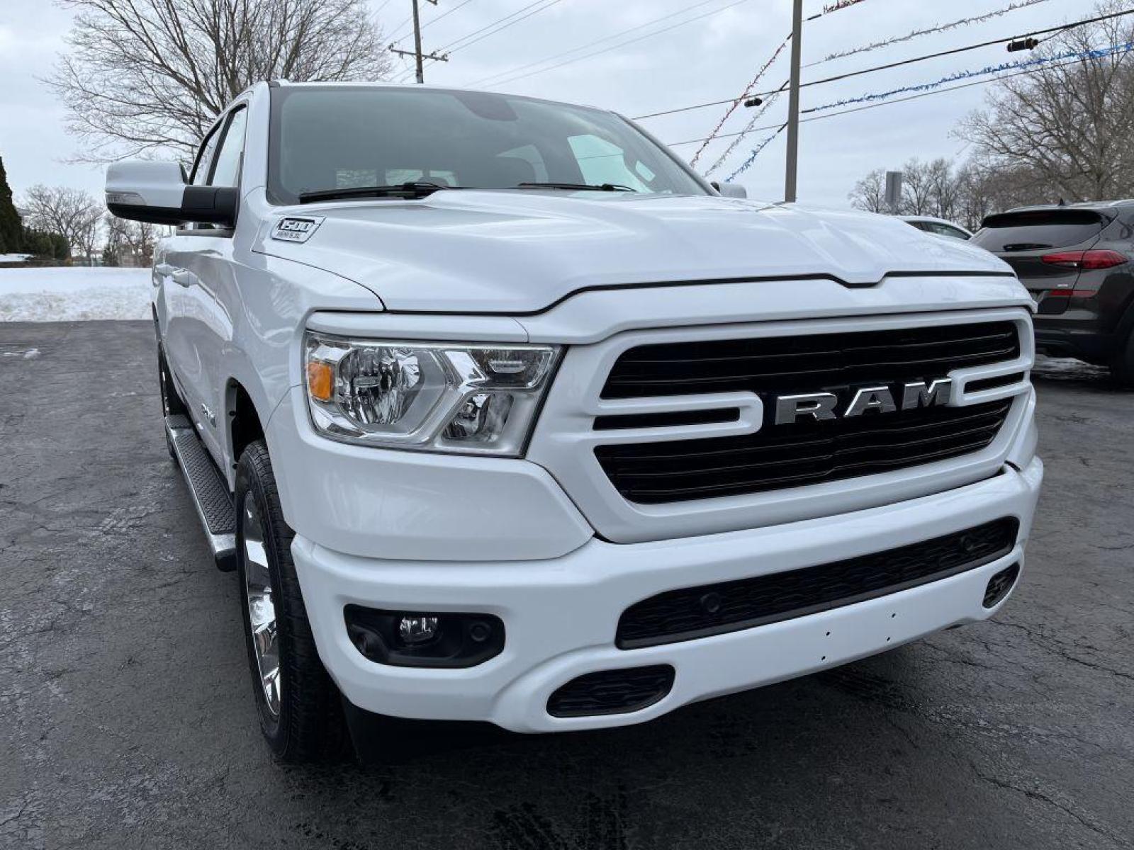 2020 WHITE RAM 1500 BIG HORN/LONE STAR (1C6SRFFT2LN) with an 5.7L engine, Automatic transmission, located at 101 S. Halleck St., DeMotte, 46310, (219) 987-2922, 41.202343, -87.198189 - Photo #2