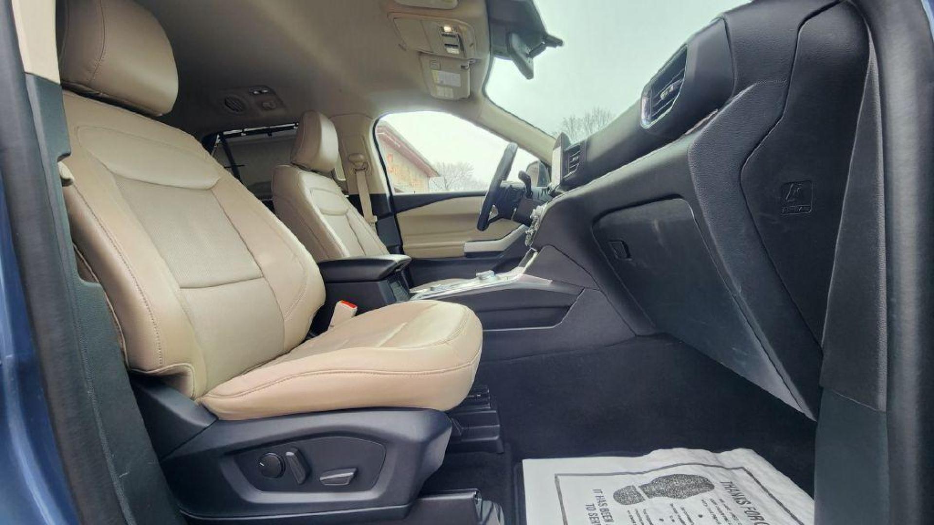 2021 BLUE FORD EXPLORER LIMITED -4WD (1FM5K8FW7MN) with an 3.3L engine, Automatic transmission, located at 101 S. Halleck St., DeMotte, 46310, (219) 987-2922, 41.202343, -87.198189 - Photo#9