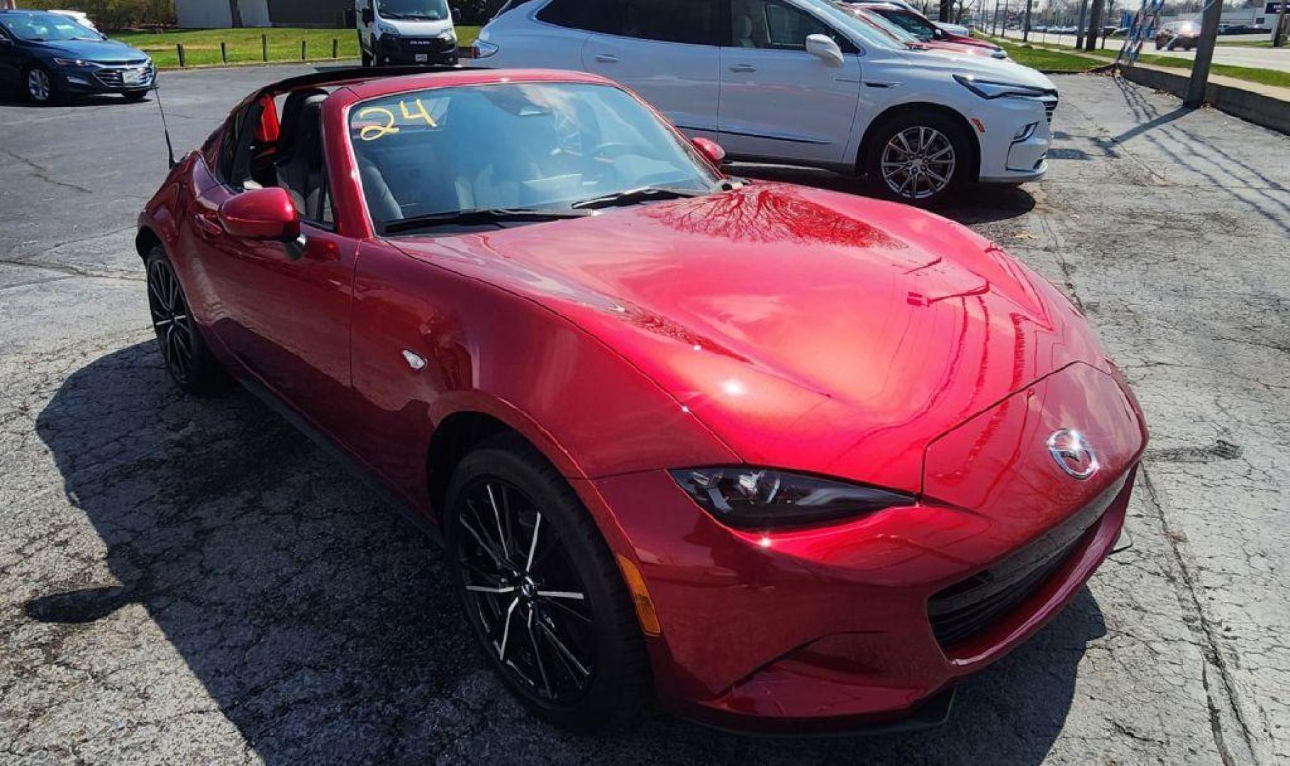 2024 RED MAZDA MX-5 MIATA GRAND TOURING - RWD (JM1NDAM76R0) with an 2.0L engine, Automatic transmission, located at 101 S. Halleck St., DeMotte, 46310, (219) 987-2922, 41.202343, -87.198189 - Photo#3
