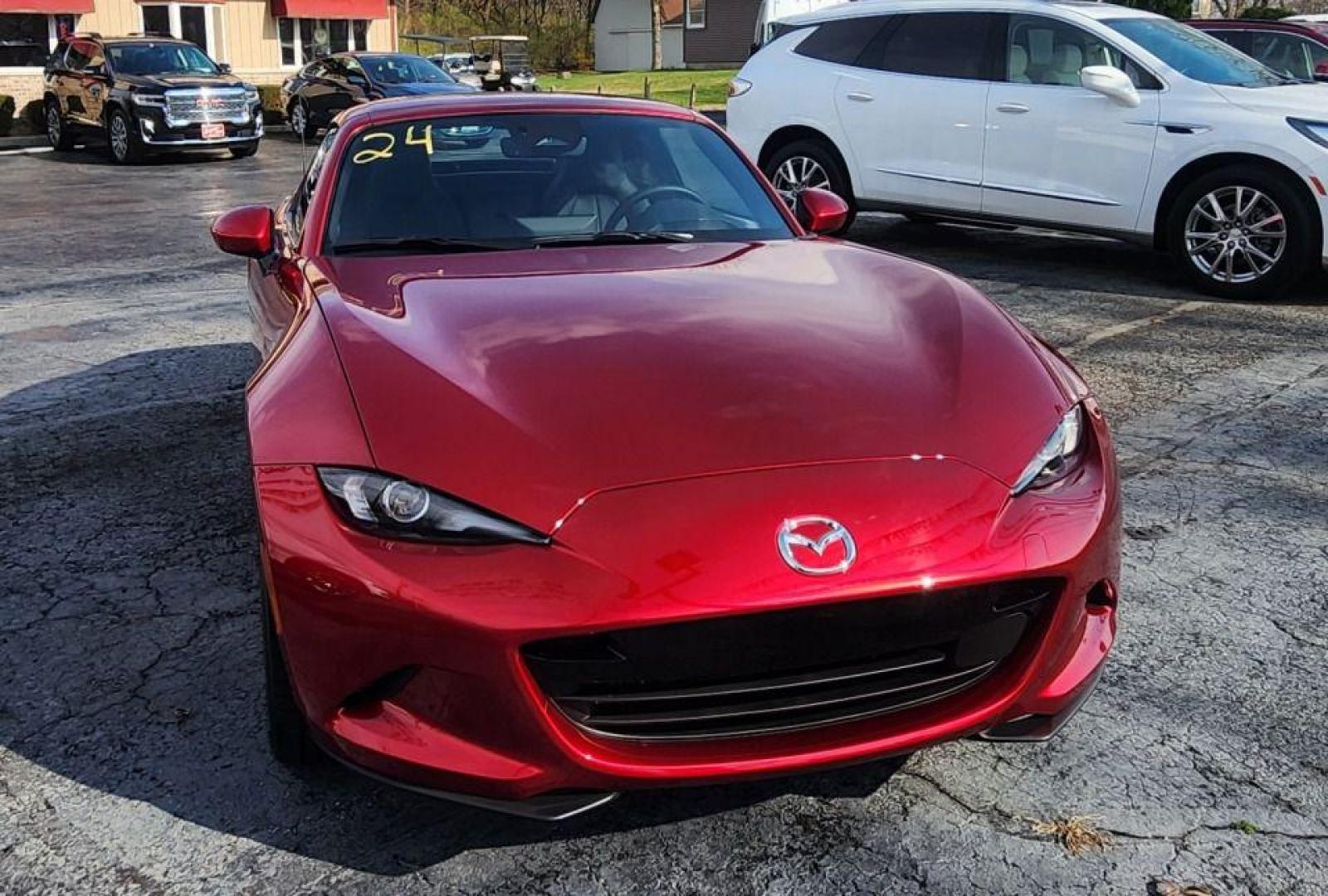 2024 RED MAZDA MX-5 MIATA GRAND TOURING - RWD (JM1NDAM76R0) with an 2.0L engine, Automatic transmission, located at 101 S. Halleck St., DeMotte, 46310, (219) 987-2922, 41.202343, -87.198189 - Photo#2