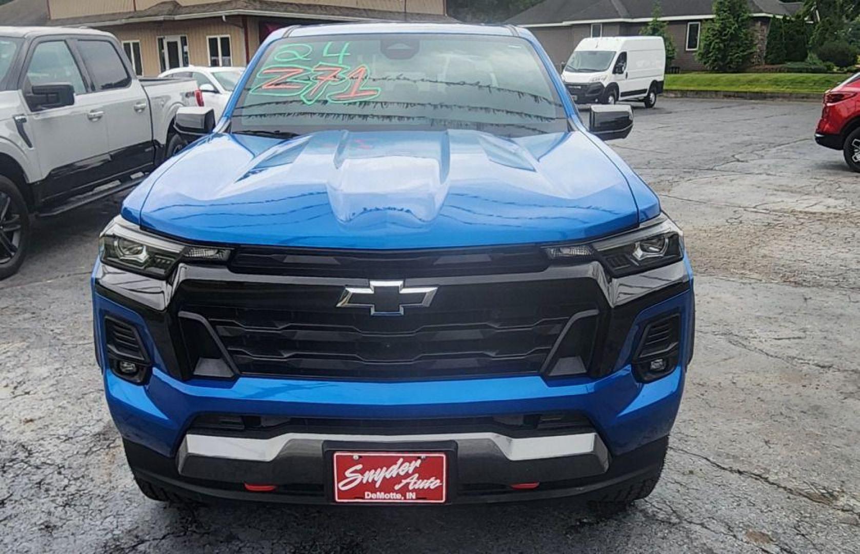 2024 BLUE CHEVROLET COLORADO Z71 - 4WD (1GCPTDEK2R1) with an 2.7L engine, Automatic transmission, located at 101 S. Halleck St., DeMotte, 46310, (219) 987-2922, 41.202343, -87.198189 - Photo#1
