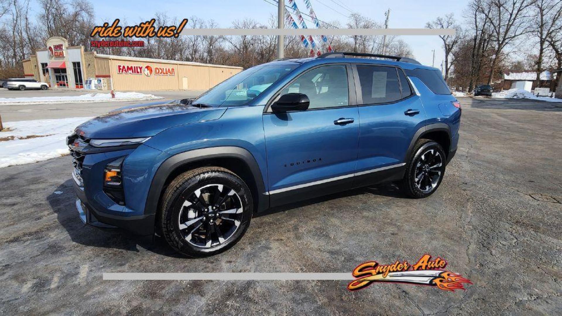 2025 BLUE CHEVROLET EQUINOX RS - AWD (3GNAXTEG2SL) with an 1.5L engine, Automatic transmission, located at 101 S. Halleck St., DeMotte, 46310, (219) 987-2922, 41.202343, -87.198189 - Photo#0