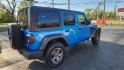 2022 BLUE JEEP WRANGLER UNLIMI SPORT (1C4HJXDG8NW) with an 3.6L engine, Automatic transmission, located at 101 S. Halleck St., DeMotte, 46310, (219) 987-2922, 41.202343, -87.198189 - Photo#2