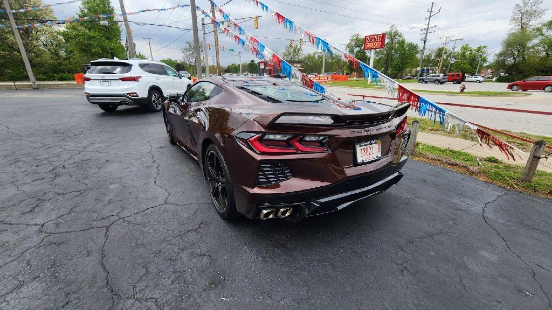 2022 BROWN CHEVROLET CORVETTE STINGRAY 3LT (1G1YC2D41N5) with an 6.2L engine, Automatic transmission, located at 101 S. Halleck St., DeMotte, 46310, (219) 987-2922, 41.202343, -87.198189 - Photo#3