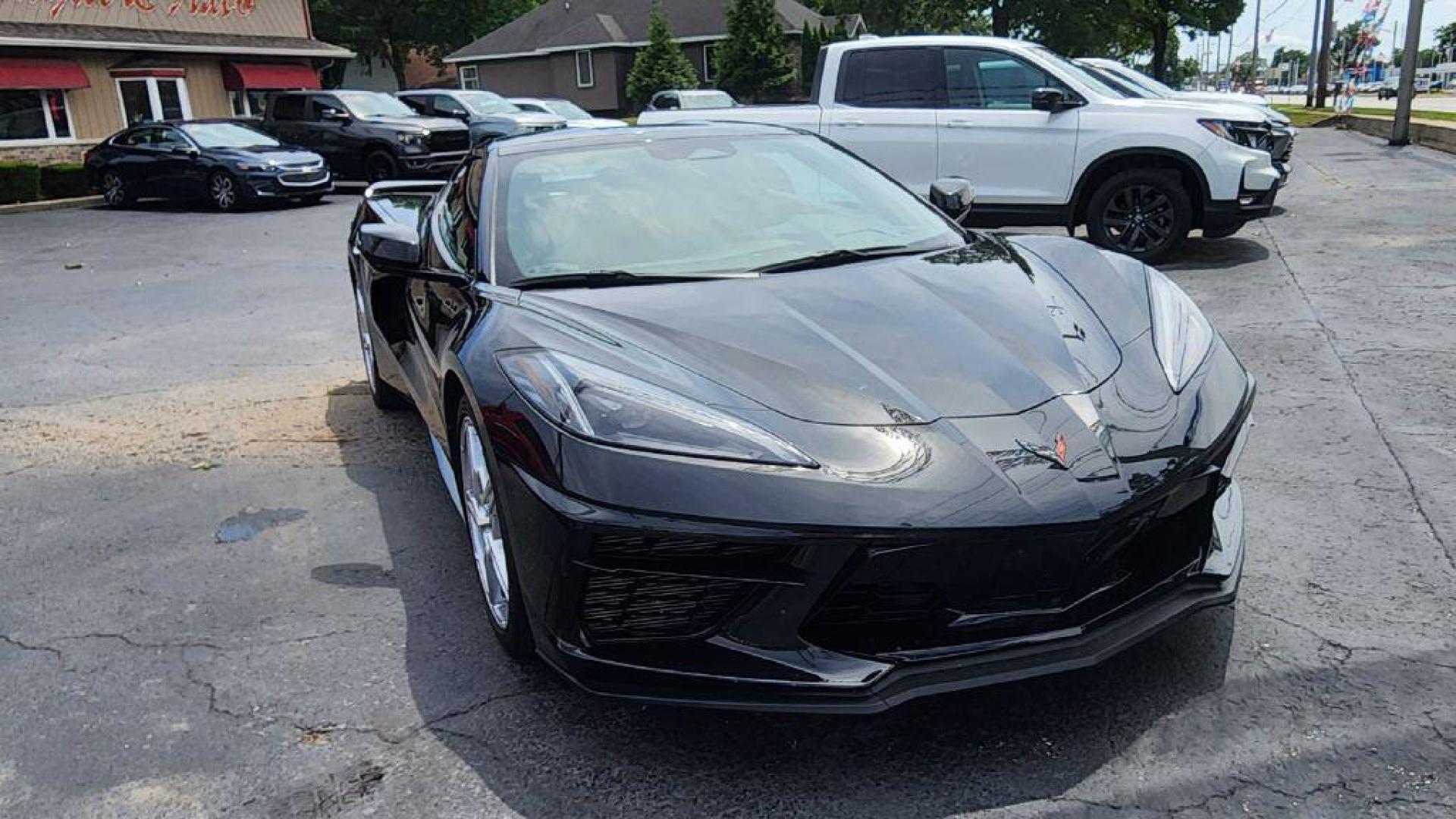 2024 BLACK CHEVROLET CORVETTE STINGRAY 1LT - RWD (1G1YA2D47R5) with an 6.2L engine, Automatic transmission, located at 101 S. Halleck St., DeMotte, 46310, (219) 987-2922, 41.202343, -87.198189- Photo#1