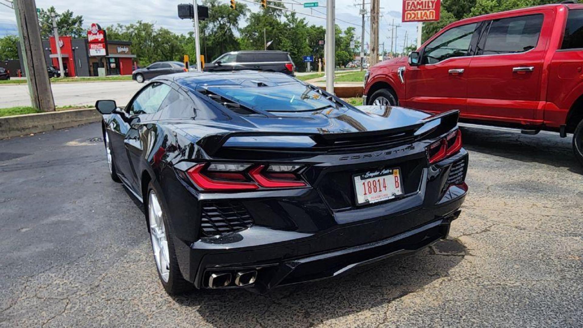 2024 BLACK CHEVROLET CORVETTE STINGRAY 1LT - RWD (1G1YA2D47R5) with an 6.2L engine, Automatic transmission, located at 101 S. Halleck St., DeMotte, 46310, (219) 987-2922, 41.202343, -87.198189- Photo#3