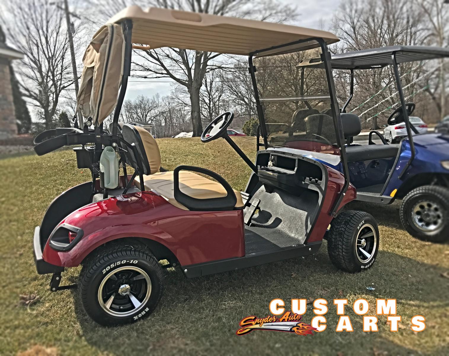 Blue Other Other , located at 101 S. Halleck St., DeMotte, 46310, (219) 987-2922, 41.202343, -87.198189 - This is an example of a custom EZ-GO cart. We can add wheel kits, seat kits and covers, lighting kits, roofs, windshields, safety belts and more. Call the store and inquiry about getting your own custom EZ-GO cart! - Photo #0